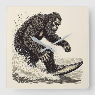 Reloj Cuadrado Bigfoot haciendo surf