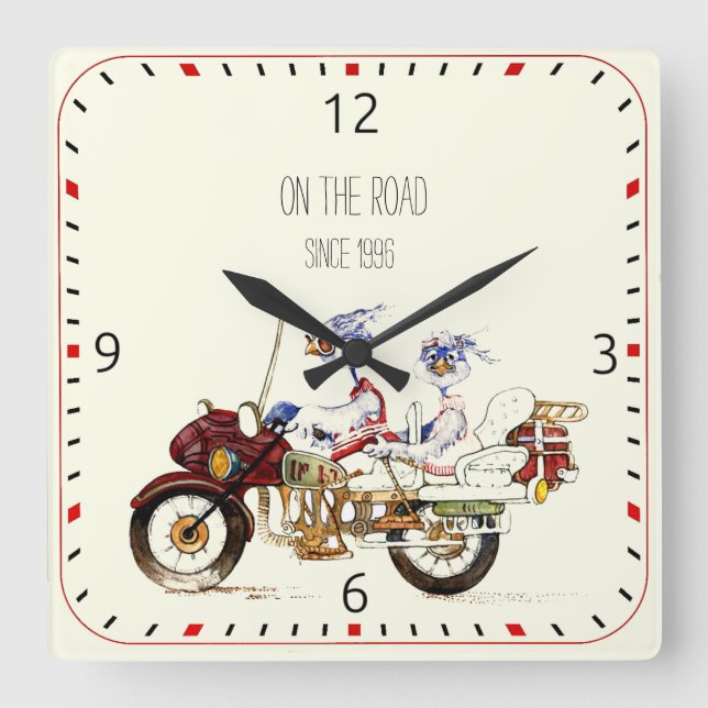 Reloj Cuadrado Biker (Anverso)