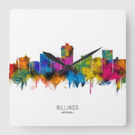 Reloj Cuadrado Billings Montana Skyline