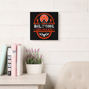 Reloj Cuadrado Biltong Y Cerveza