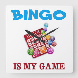 RELOJ CUADRADO BINGO ES MI JUEGO