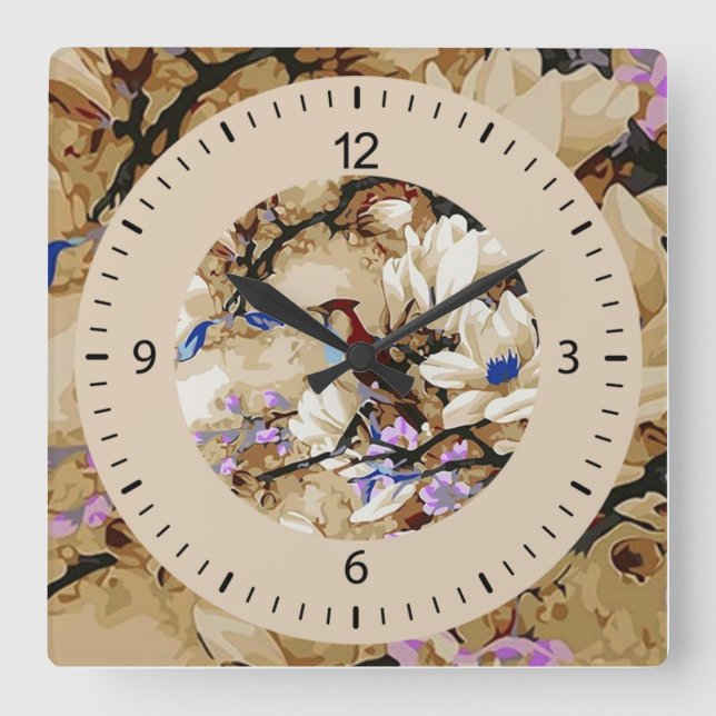 Reloj Cuadrado Bird (Anverso)