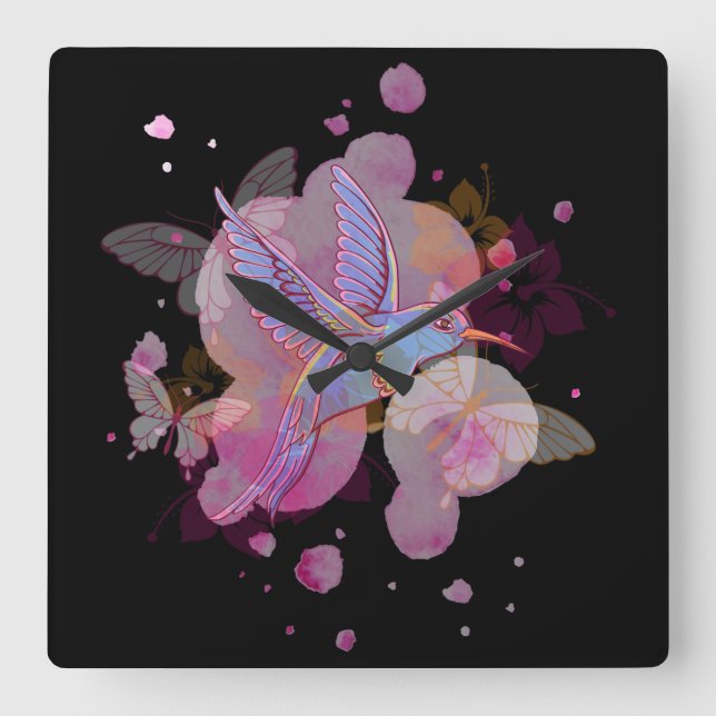 Reloj Cuadrado  Bird (Anverso)