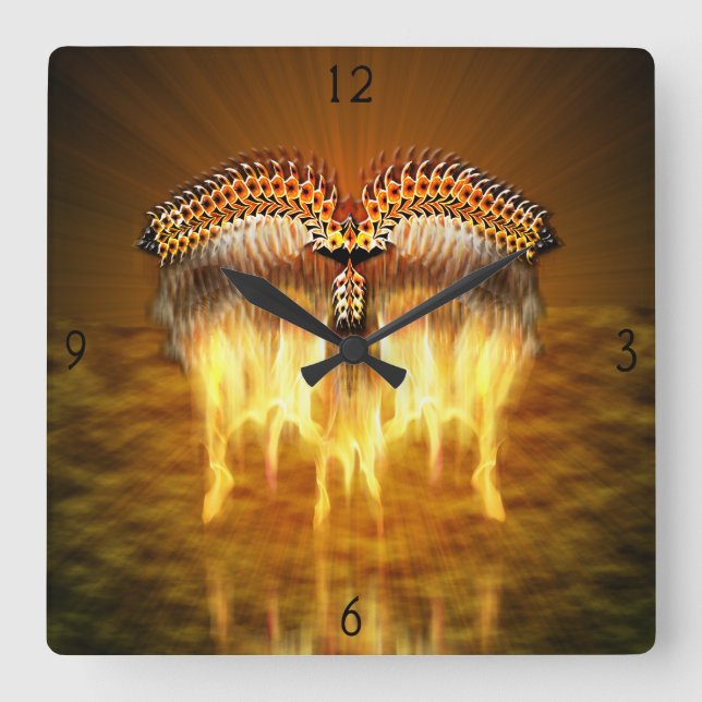 Reloj Cuadrado Bird in Flight Square Wall Clock (Anverso)