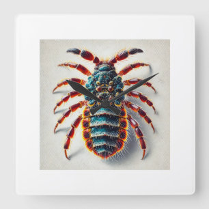 Reloj Cuadrado Bird Lice 070824IREF238 - Watercolor