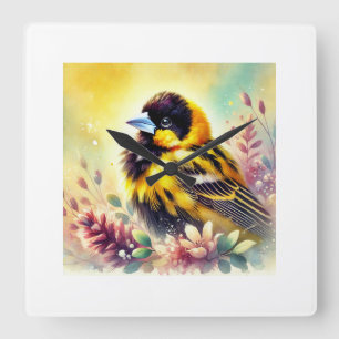 Reloj Cuadrado Bishop Bird in Watercolor 120924AREF147 - Watercol