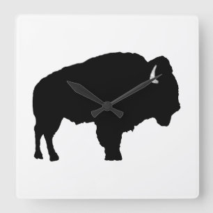 Reloj Cuadrado Bisonte Americano