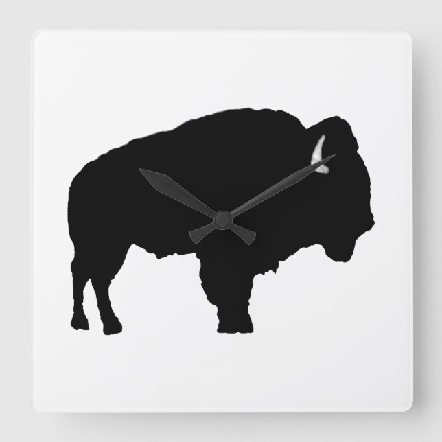 Reloj Cuadrado Bisonte Americano (Anverso)