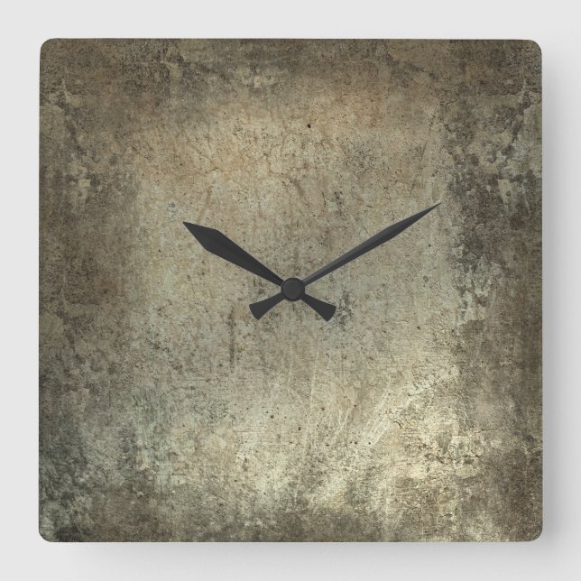 Reloj Cuadrado Black, Brown and Taupe Grunge (Anverso)