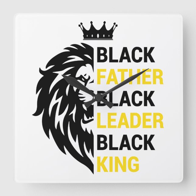 Reloj Cuadrado Black father Black leader Black King (Anverso)