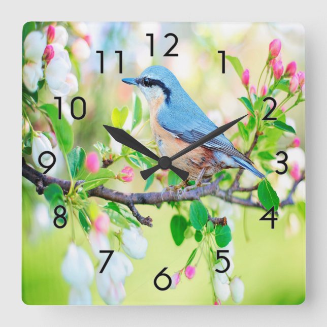 Reloj Cuadrado Black Jay en horario de primavera (Anverso)