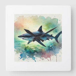 Reloj Cuadrado Black Mako Shark 061024AREF111 - Watercolor