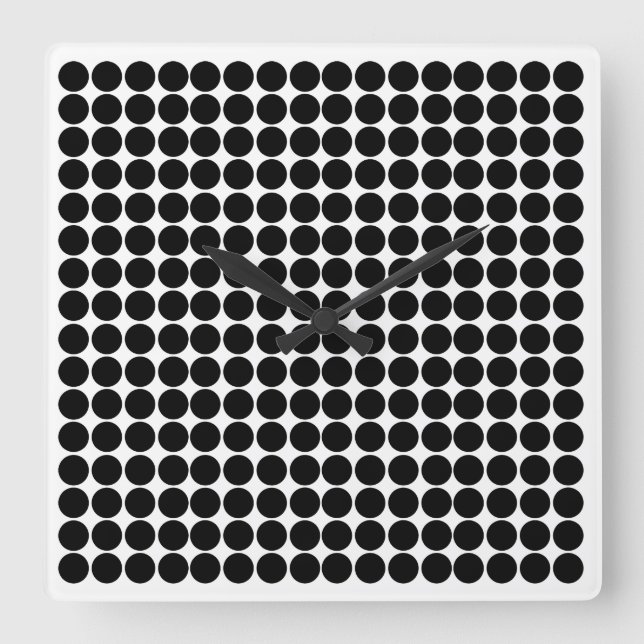 Reloj Cuadrado Black Safari Dot (Anverso)