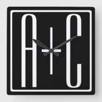 Black & White | Couples Initials