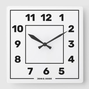 Reloj Cuadrado Blanco básico personalizado