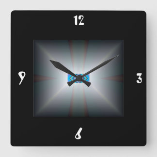 Reloj Cuadrado Blanco/Negro iluminado >Relojes artísticos de pare