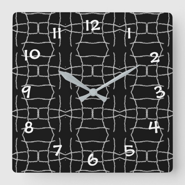 Reloj Cuadrado Blanco y blanco (Anverso)