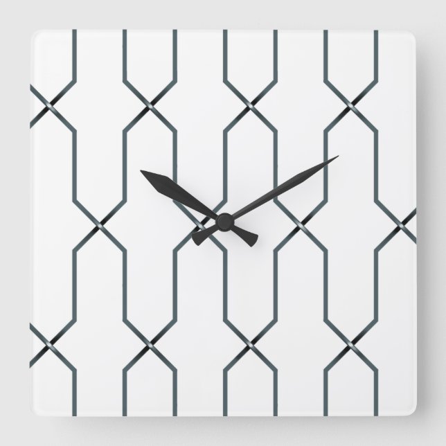 Reloj Cuadrado Blanco y negro   (Anverso)