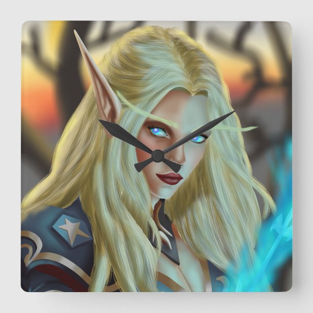 Reloj Cuadrado Bloodelf Magician (Anverso)