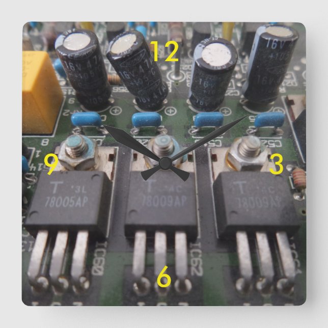 Reloj Cuadrado Bloques de circuito (Anverso)