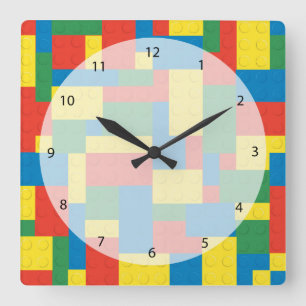 Reloj Cuadrado Bloques huecos
