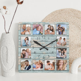 Reloj Cuadrado Blue Beach Nauftwood