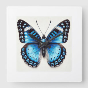 Reloj Cuadrado Blue butterfly 180924IREF201 - Watercolor