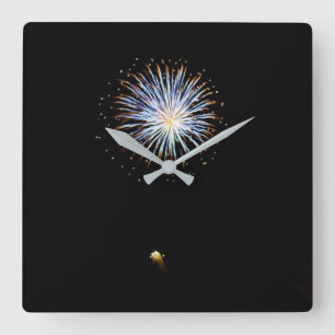 Reloj Cuadrado Blue Firework