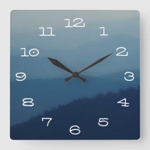 Reloj Cuadrado Blue Layers