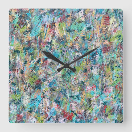 Reloj Cuadrado Blue Meadow Wall Clock