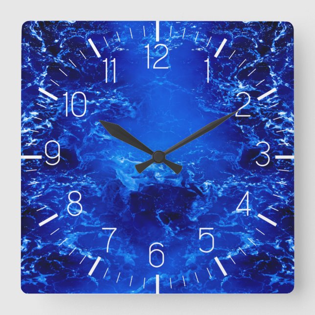 Reloj Cuadrado Blue Ocean Clock (Anverso)