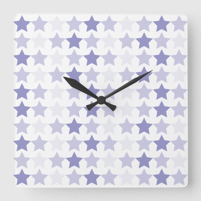 Reloj Cuadrado Blue Ombre Stars (Anverso)