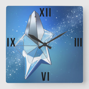 Reloj Cuadrado Blue Sparkle Star Perfume Bottle Glam