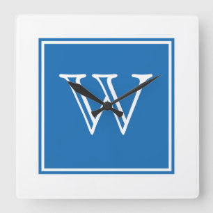 Reloj Cuadrado Blue Square Monogram Clock