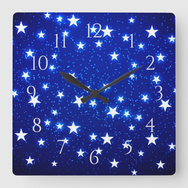 Reloj Cuadrado Blue Stargazer (Anverso)