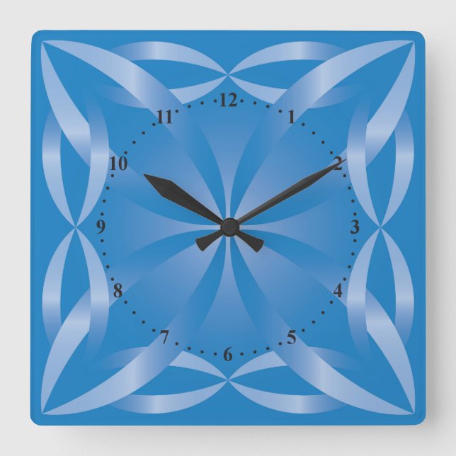 Reloj Cuadrado blue topaz pattern (Anverso)