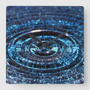 Reloj Cuadrado Blue Water Drop Wall Clock