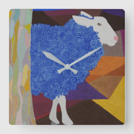 Reloj Cuadrado Blue Wool Sheep