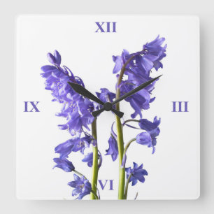 Reloj Cuadrado Bluebells, desde el mismo bosque que creé!