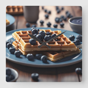 Reloj Cuadrado Blueberry Waffles