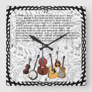 RELOJ CUADRADO BLUEGRASS BAND