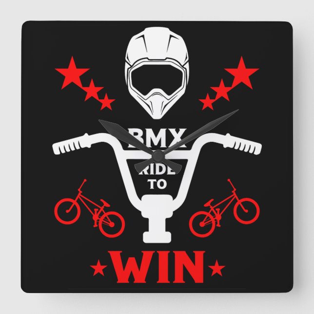 Reloj Cuadrado Bmx Bikers Freestyle (Anverso)