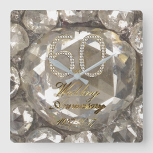 Reloj Cuadrado boda del diamante 2017
