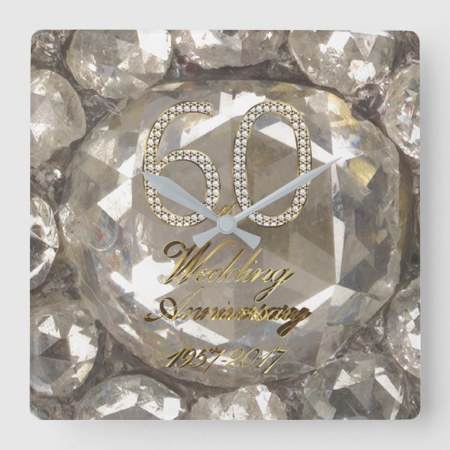 Reloj Cuadrado boda del diamante 2017 (Anverso)