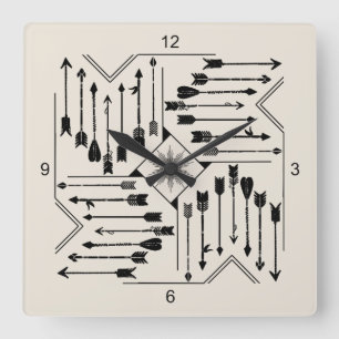 Reloj Cuadrado Boho Arrows y Sun V12 Sq ID748