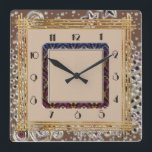 Reloj Cuadrado Boho Art Deco<br><div class="desc">Gran diseño de reloj. Te encantará como a otros. Tenga la libertad de usar este diseño para otro producto que desee o para el personalizar y agregue su texto. Sígueme por más. Gracias. Que tengas un buen día.</div>