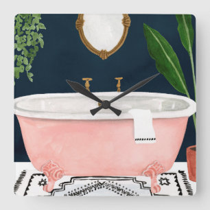 Reloj Cuadrado Boho Bath II