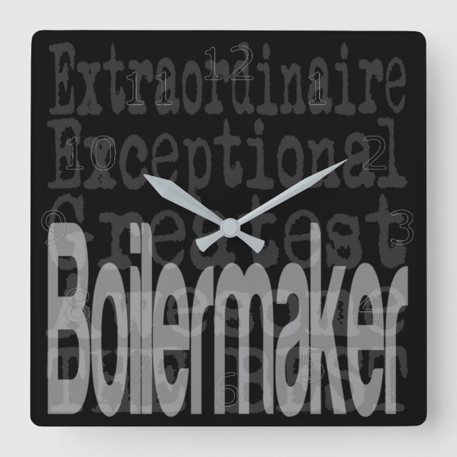 Reloj Cuadrado Boilermaker Extraordinaire (Anverso)
