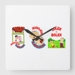 RELOJ CUADRADO BOLEK Y LOLEK