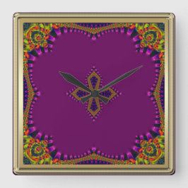 Reloj Cuadrado Bollywood Bohemian Magic Wall Clock
